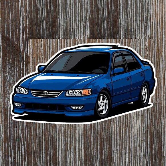 TOYOTA COROLLA 8th generation 1998-2002 Vinyl Sticker - Picture 1 of 1